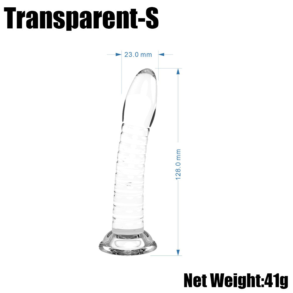 For Women Thread Transparent Jelly Crystal Massage Stick