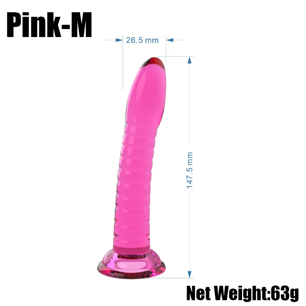 For Women Thread Transparent Jelly Crystal Massage Stick