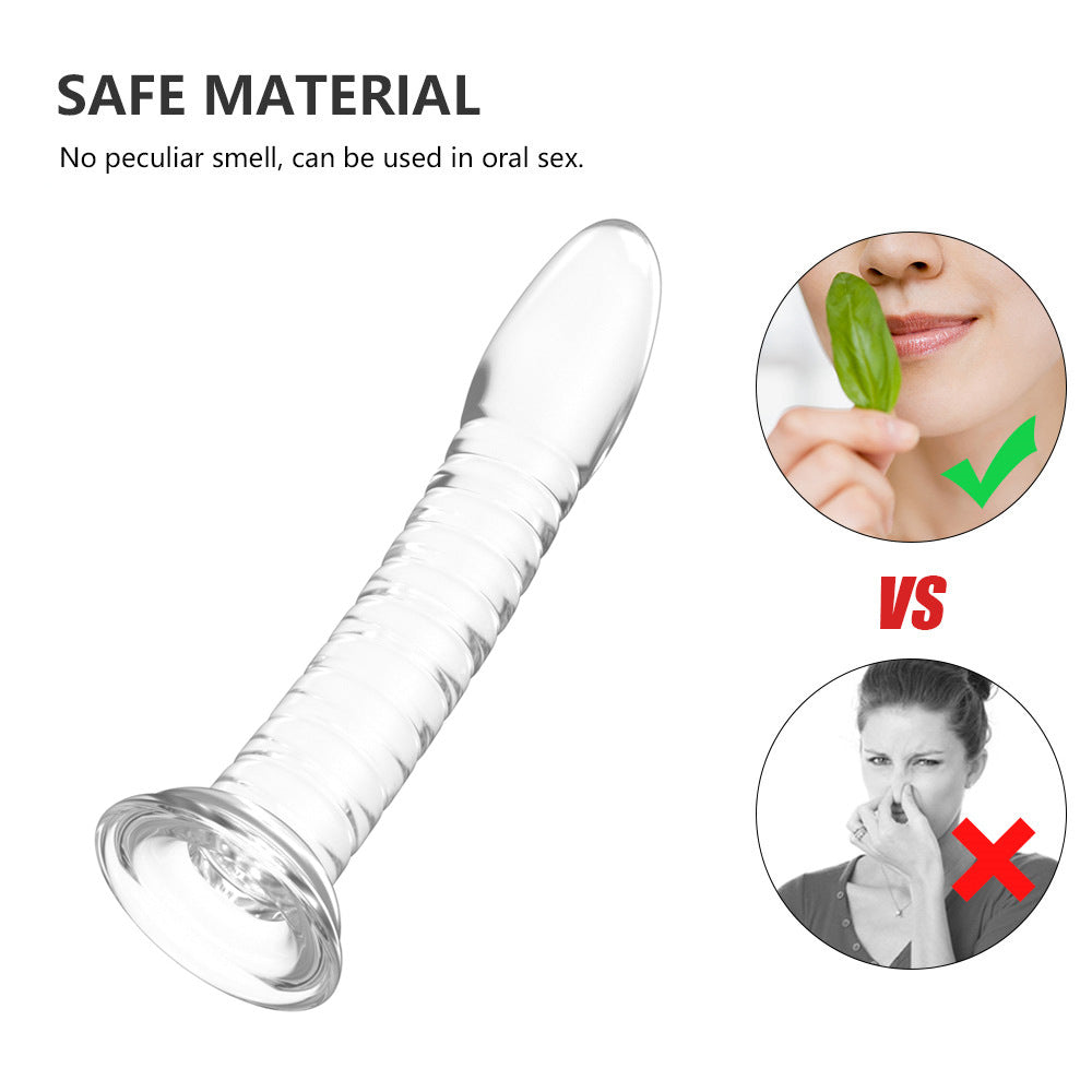 For Women Thread Transparent Jelly Crystal Massage Stick