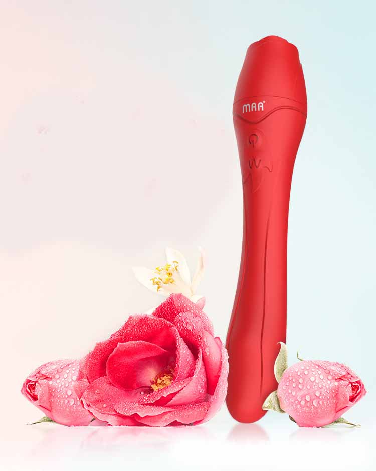 Creative Red Rose Heating Massage Stick Toy