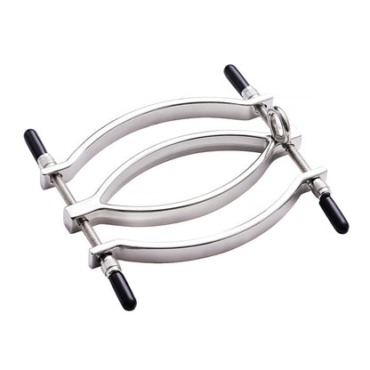 Side view of adjustable metal clamp