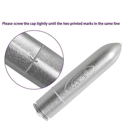 Close-up of mini vibrator cap alignment