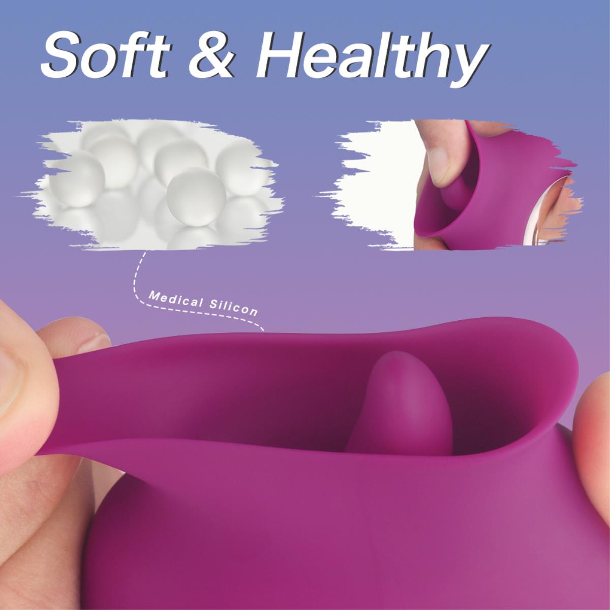 Rose-red silicone mini vibrator – alternate product view