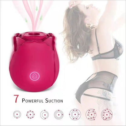 Rose-shaped suction toy with mode illustration