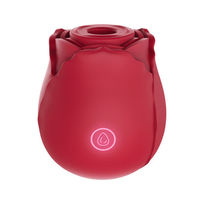 Front view of red rose-shaped toy