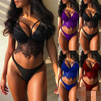 Women's Lace Lingerie Set, Four Colors
