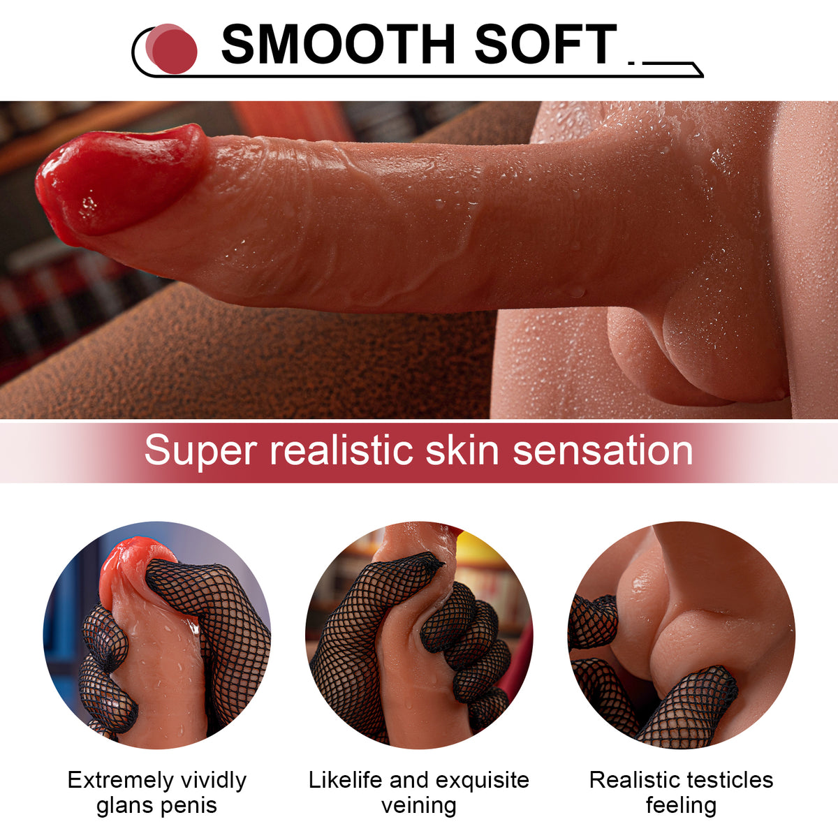 Male torso toy with surface texture close-ups