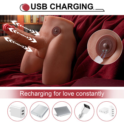 USB charging and control panel diagram for torso toy