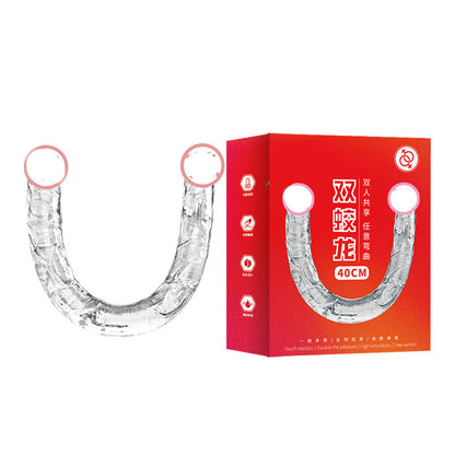 Clear double-ended bead toy with retail box
