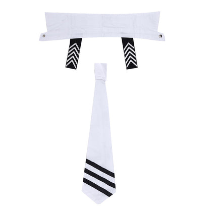 Sailor costume collar and striped tie