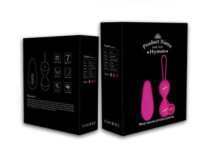 Vibrating balls retail box with product illustrations