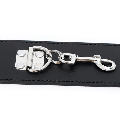 Close-up of cuff clip and metal buckle