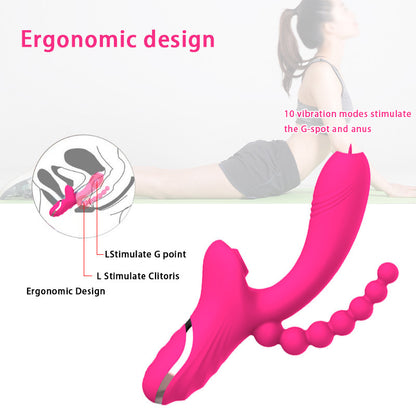 Three-in-one silicone vibrating massager