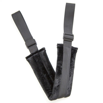Black adjustable padded strap with buckles