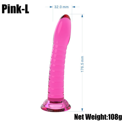 Large pink ribbed toy dimension diagram