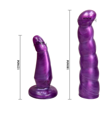 Purple insert attachments dimension comparison