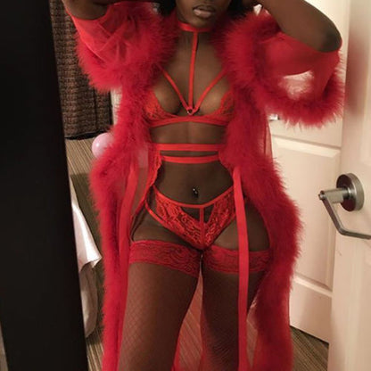 Long Nylon Lingerie Dress