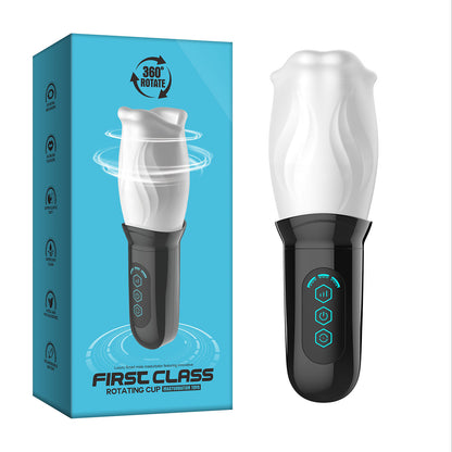 Handled massager front view with retail packaging