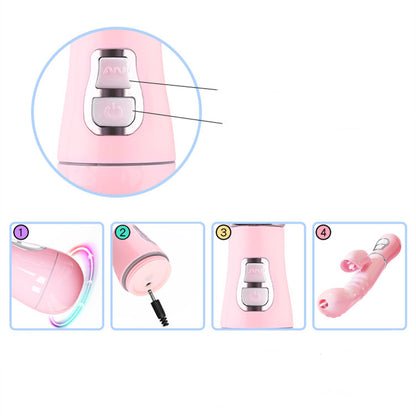 Pink vibrator control and charging close-ups
