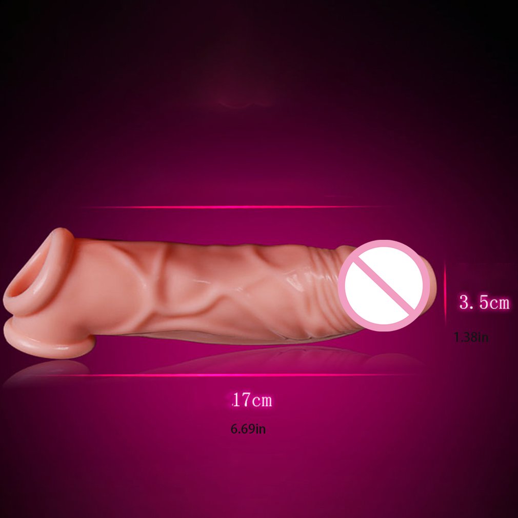 Stretchable Double Male Cock Extender Dildo Enhancer