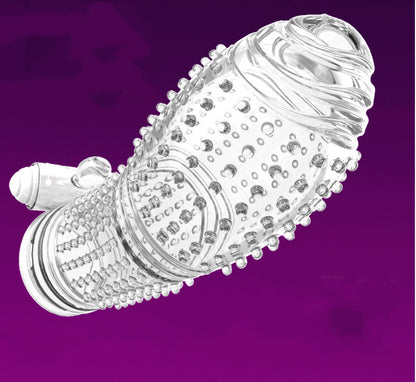 Clear textured vibrator with raised bumps