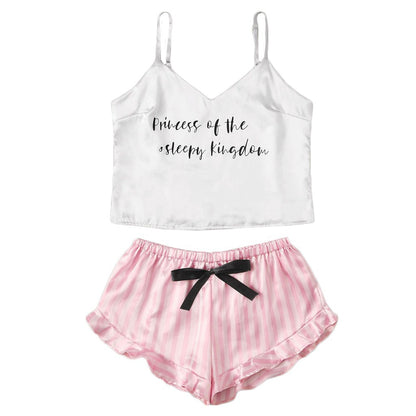 Striped Satin Lingerie Set