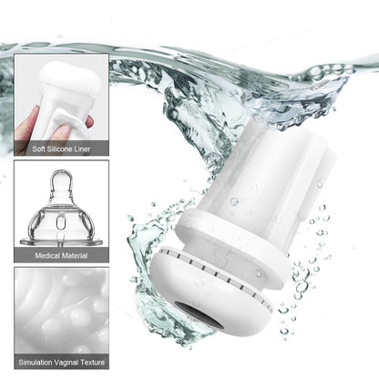 White masturbator cup with splash graphic