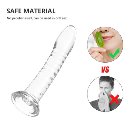 Clear ribbed toy with flexibility illustration
