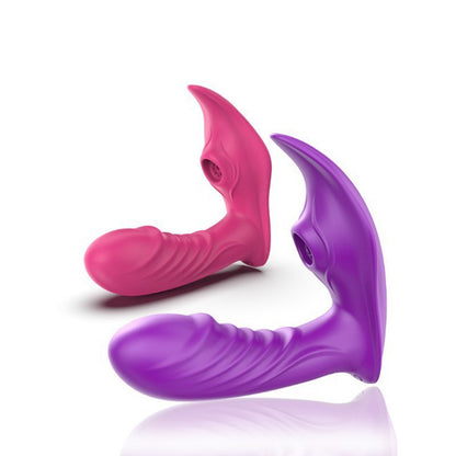 Pink and purple curved vibrator comparison