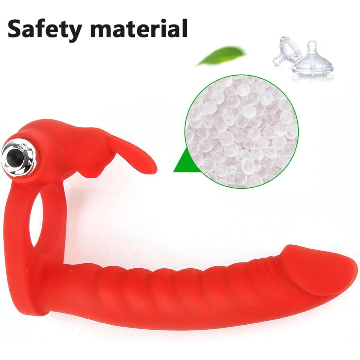 Red 7-setting dual-ended vibrator – additional view