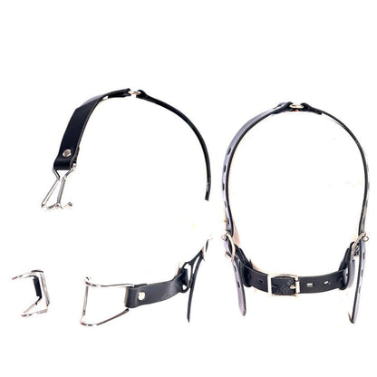 Adjustable head straps with metal hook attachments