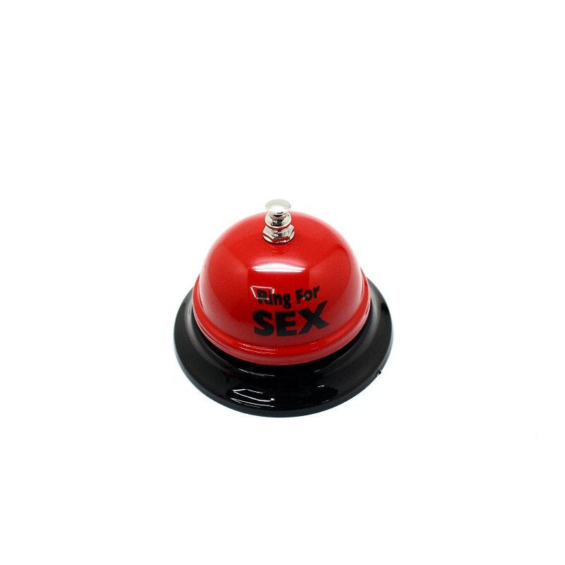 Handheld Red Metal Sex Funny Ring Bell for Valentine Party Service Bar Cafe Bachelor Party Ringing Bell Desktop Decorations