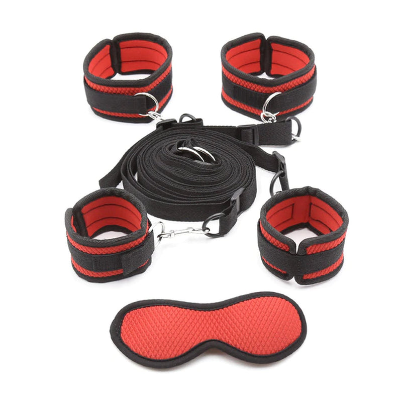 Handcuffs Bondage Erotic under Bed Sex Restraint System Games for Adults Wrists & Ankle Cuffs Sexy Lingerie Set